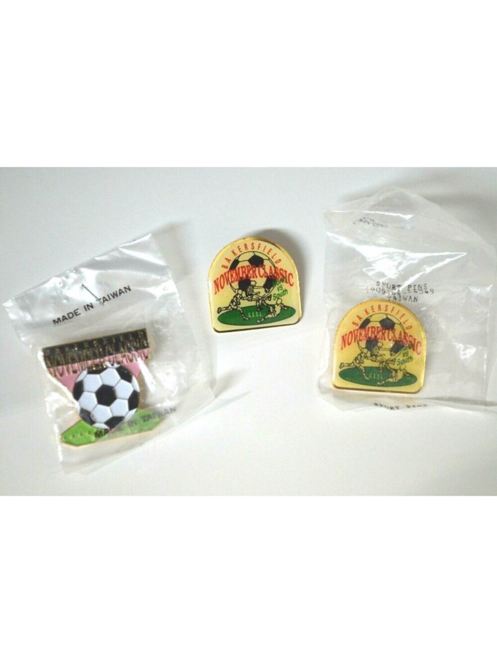 Bakersfield November Classic Badge Pin Lot Soccer Club Member Gold Tone Vintage